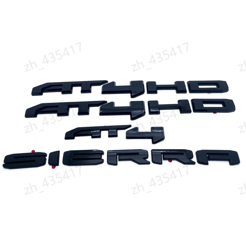 GMC Gloss Black AT4 HD Emblems Badge Fit 2019 -