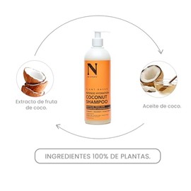 Dr. Natural Shampoo Sin Sulfatos y Parabenos | Sin Sal, Hidratante y Reparador | Para Rizos, Cabello Maltratado y Anticaída | Con Manteca Karité y Aceite de Oliva. (Aceite de Coco)