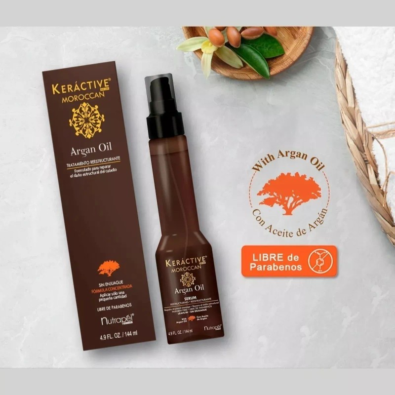 Nutrapel Tratamiento Aceite De Argan Marroqui Keractive De 144 Ml