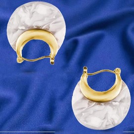 Acrylic Hoop Earrings for Women Bohemia Resin Earrings Geometric Statement Earring Minimalism Jewelry Gift for Women (B)