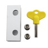 Caishun 4PCS Sliding Security Window Lock 2.4in Silver Sash Sliding