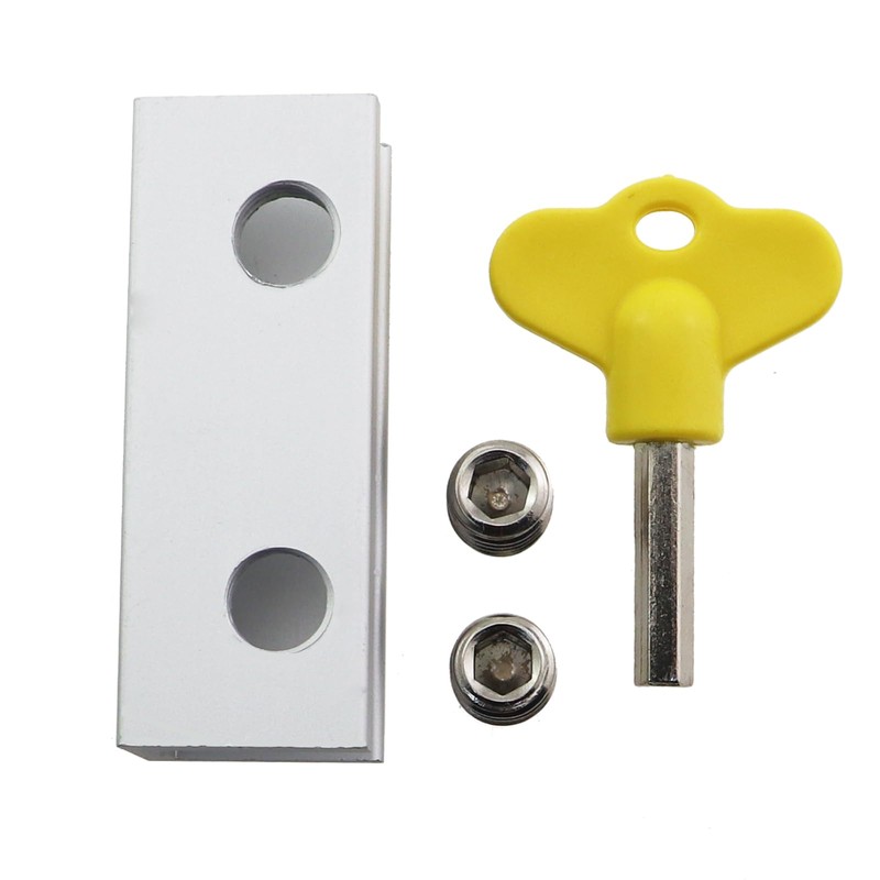Caishun 4PCS Sliding Security Window Lock 2.4in Silver Sash Sliding