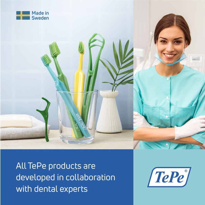 TEPE Good Soft-Bristle Toothbrush for Adults and Teens, Pack of