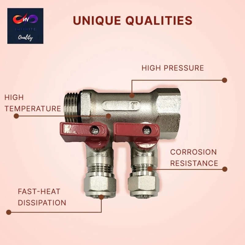 VN Infinite quality 6 Loop Plumbing Manifolds 3/4" trunk w/