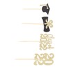 9Sets 2022 Graduation Cupcake Toppers Glitter Alphabet Numbers Diploma Bachelor