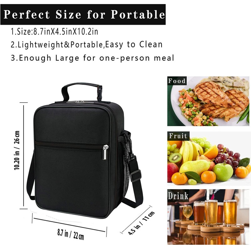 ZM-YOUTOO Lunch Box for Men - Reusable Lunch Bag Men