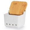 ONTUBE Garlic Keeper with Lid, Ceramic Garlic Holder Storage, Garlic