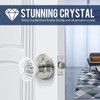 Cielsa Dawn Glass Door Knobs Interior with Lock, Satin Nickel