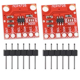 WWZMDiB 2 Pcs MCP4725 DAC Converter Module 12-bit I2C IIC Compatible with for Arduino Raspberry Pi ESP32 STM Digital to Analog Converter Board