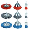 SALI 9 Pack Nylon Filament Abrasive Wire Brush Wheel &