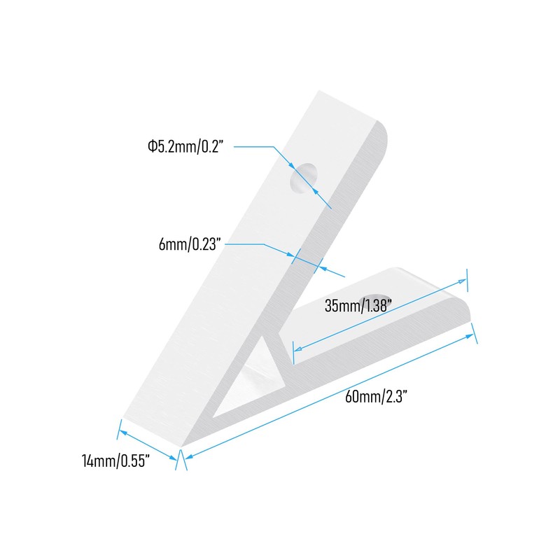 FOCMKEAS 3PCS 45 Degree Angle 2020 Aluminum Corner Brackets Profile