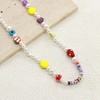 Yifnny Colourful Pearl Necklace, Y2k Summer Jewellery, Boho Imitation Pearl