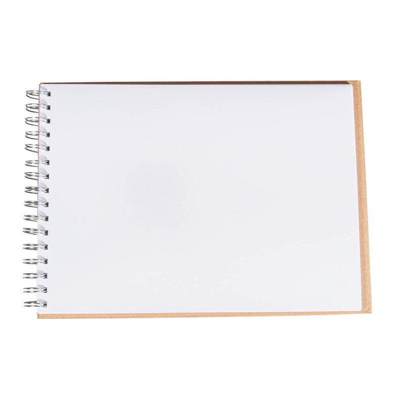 RAYHER 8160900 Spiral Bound Scrapbook with Hardcover, Blank Page Album,