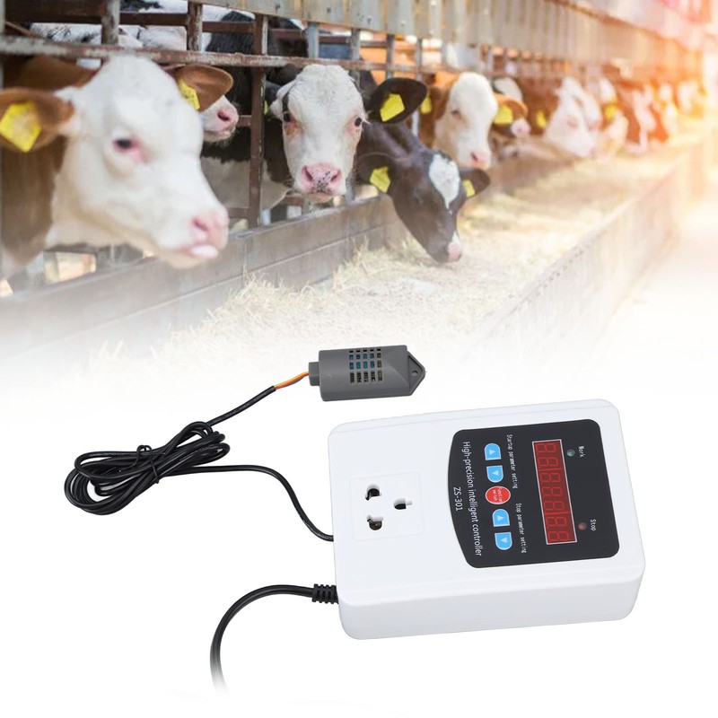 1500W Digital Humidity Controller LCD Display Humidistat Plastic Timing Air