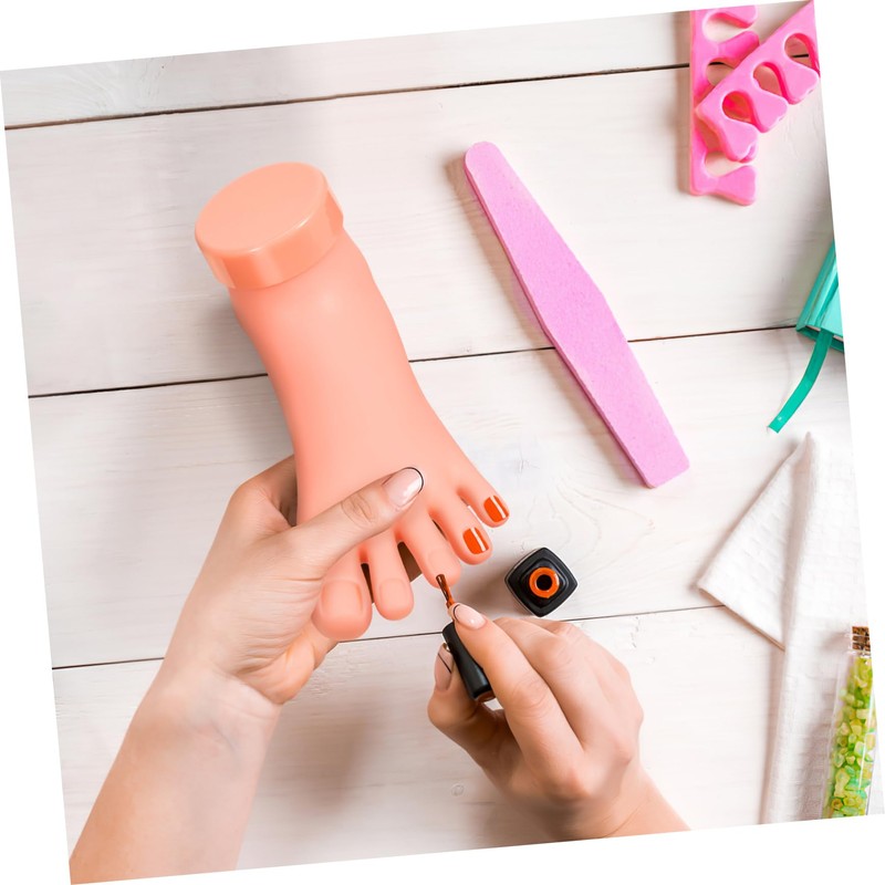 Healeved Nail Art Practice Foot Model Manicure Training Aid Short