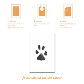 Kate & Milo Clean Touch Ink Pad, No Touch Ink Pad for Dog or Cat, Pet Owner Keepsakes, Pawprint Makers, Black Ink, 2 Impression Cards