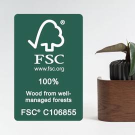 Kazai. Wall-Mounted Coat Rack 'Toke' - Modern Design Coat Rack with Hidden Wall Hooks - Solid Wood Veneer Panel Coat Hanger - Oak, Dark