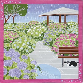 Yamako 88590 Tama's Walk, pequeño Furoshiki, hortensia, 50 x 5 cm