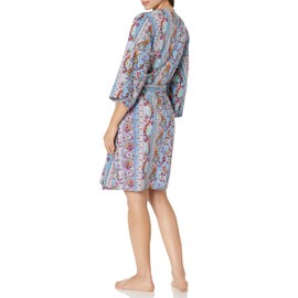 Vera Bradley Womens Cozy Knit (Extended Size Range) Bathrobe, Provence Paisley Stripes, Large-X-Large US