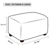 Easy-Going - Funda otomana elástica 100% doble impermeable, rectangular, plegable,