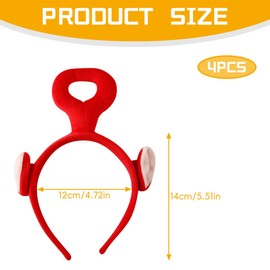 Lotsdonxia 4 Pcs Teletubbies Headbands Set – Tinky Winky, Po, Laa-Laa & Dipsy Costume Hairbands for Kids & Adults, Fancy Dress Parties, Hen Nights & Theme Events