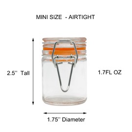 Homelike Style 1.7 oz Mini Glass Spice Bottles, 24 Pack Small Glass Jars with Airtight Lid and Leak Proof Rubber Gasket, Empty Spice Containers with Labels for Home and Kitchen