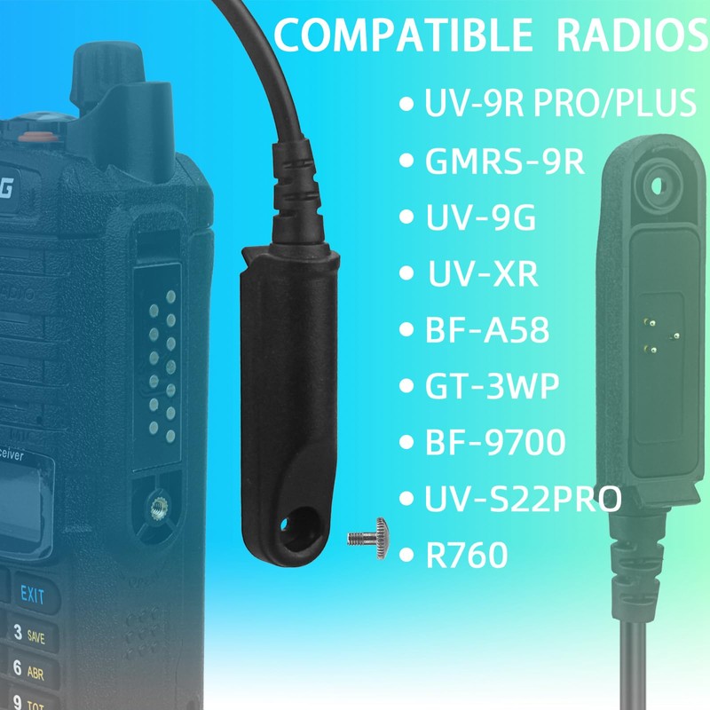 BAOFENG Programming Cable USB，Waterproof Two Way Radio UV-9R Plus for