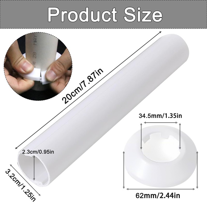 ASOFTY Set of 4 Heating Pipe Cover with 4 Heating