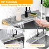 17.7inch Folding Faucet Mat for Kitchen Sink Splash Guard[7° Slope