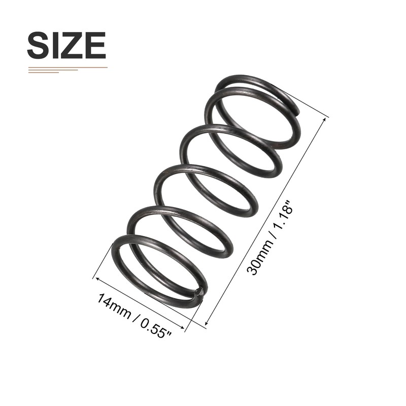 DTGN 1.2x14x30mm(DxODxL) Compression Spring - 10Pack - Good for Machinery