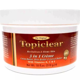 TOPICLEAR 토피클레어 3 in 1 크림 코코아 버터 시어 당근 18온스 Tropiclear 3 in 1 Cream Cocoa Butter Shea Carrot 18oz