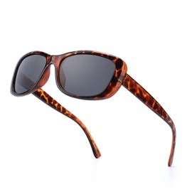 LVIOE Sunglasses Womens Polarised Rectangular Lens, Vintage Ladies Sunglasses with UV Protection