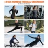 CL convallaria 4 Pack Women's Thermal Shirts Long Sleeve Athletic