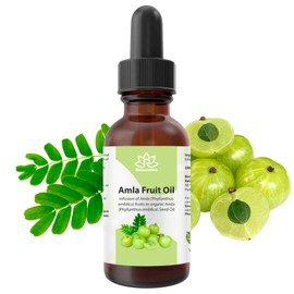 Relaxcation Amla Hair Oil – Cold Pressed Oil - Ayurvedic Blend for Soft, Radiant Hair & Scalp Massage - Indian Gooseberry Infusion - Lightweight, Glass Bottle (0.5 oz)
