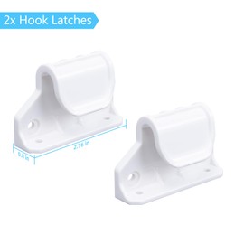 Stcockis Baby Gate Replacement Parts for Mesh Gate Retractable Dog Gate Full Set Wall Mounting Kits Hardware with Brackets, Hooks, Latches, Screws for Retractable Gate and Stair Gate, White