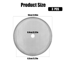 dinghaole 3 Pack French Press Cafetiere Coffee Filter Mesh, Cafetiere Mesh, Replacement Stainless Steel Cafetiere Filter Mesh, Coffee Press Filter Mesh, for 8 Cup/ 34 OZ/ 1000 ml Coffee Tea Makers