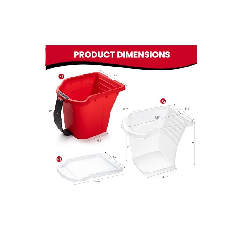 Mister Rui Hand Held Paint Bucket Kit 12 Pcs with