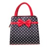 Banned Carla Retro Bag 50s Rockabilly Polka Faux Leather Top