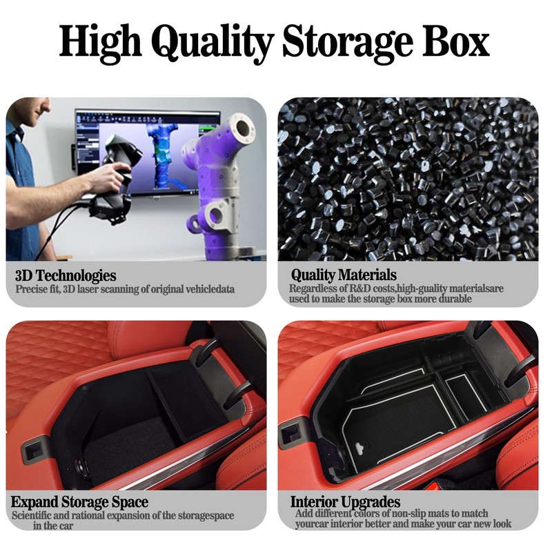 Jinmanyuan Center Console Organizer Tray Compatible with Genesis GV70 2019