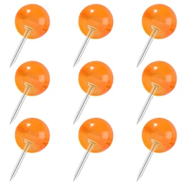 VAPKER 150 Pcs Large 9.5mm Round Head Card Thumb Pins Steel Tip with Clear Plastic Round Thumb Pins for Pictures Posters Documents
