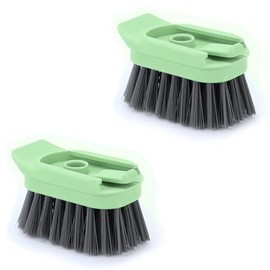 DAPOWER Dish Brush Refill Head, Replaceable Nylon Bristles Brush Heads - 2 Pack (Light Green)
