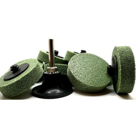 Pro-Graad 2" Quick Change Non-Woven Surface Preparation Discs for Deburring, Blending, Cleaning, Finishing, Polishing | Male R-Type Backing | Die Grinder Discs | (10 Pack) | (Green - Very Fine)