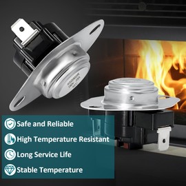 Hiorucet 80601 High Temp Limit Switch Manual Reset for Vogelzang VG5790, VG5770, US & USSC Stove Bay Front 5660, 5660E, 5560, Ashley AP5660, AP5710, AP5660L, AP5660PE, AP5770 Pellet Stove