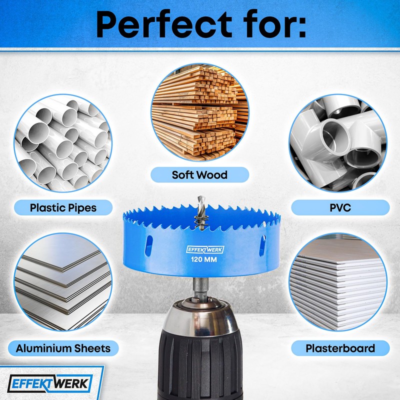 EffektWerk - Hole Saw Drill Bit - 120 mm -