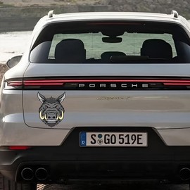 Wild Boar Hunting Decal 2-Pack - Gray Waterproof Vinyl Stickers for Truck Window Laptop - Outdoor Adventure Animal Decals#B096