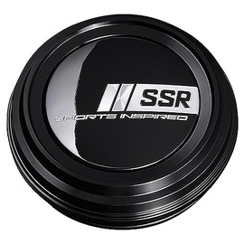 SSR B-TYPE LOW PARTS226BL-4 Aluminum Racing Caps (Black Anodized), Set of 4