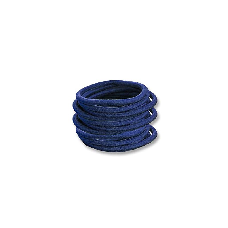 12 x Elastic Hair Bands/Bobbles by Lizzy® (Navy (Thick))