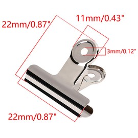XMHF 72Pcs Mini Bulldog Clip, Silver Stainless Steel File Money Binder Clips Clamps/Metal Food Bag Paper Clips for Paper Organizers, Photo Wall Decoration, Home and Office Decoration, 0.87inch Wide