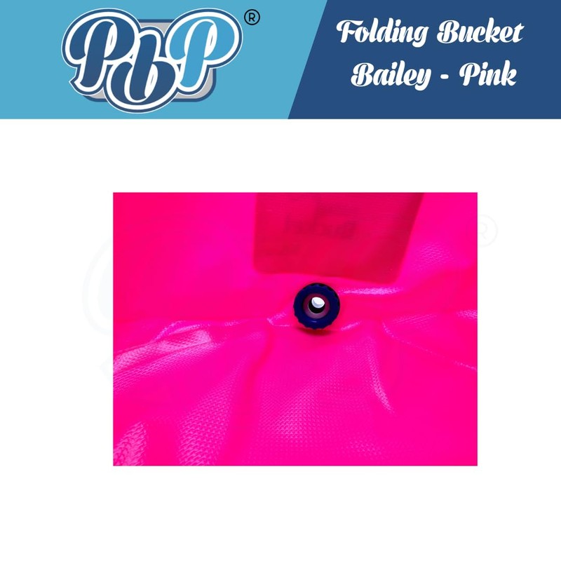 PBP Bailey 30L Folding Bucket with Quick Hose Connector (Pink)