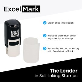 ExcelMark Yuck FACE - Self-Inking Round Teacher Stamp - Red Ink